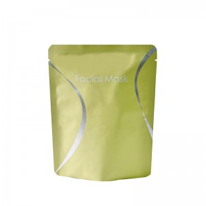 Bolsas de papel de aluminio personalizadas Bolsas de embalaxe de folla de máscara facial Fabricante de bolsas de embalaxe seladas de tres lados