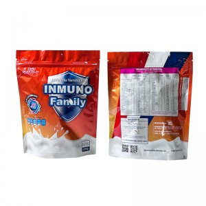 カスタム印刷の光沢のあるホイルの裏地防湿スタンドアップポーチジップロックベビーミルクパウダー包装袋