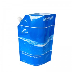 Custom printing retail packaging anti bocor spouted stand up Liquid Packaging pouch with spout