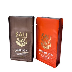 Маттлы бастыру матта кайнар марка 250 грамм шоколад кофе сумкасы яссы төбендә капчык җитештерүче