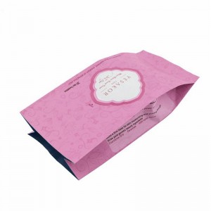 Kohandatud fooliumiga vooderdatud külgmise kinnitusega plastikust pakendikott naiste pehmete hoolduspadjade hügieenisidemete pakkekottide jaoks