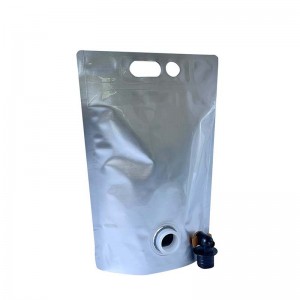 Pochette de bec en aluminium pur personnalisé liquide vin huile eau jus détergent tenir la poche avec valve de robinet