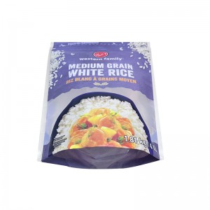 Vlastní potištěný recyklovatelný sáček na zip pro balení rýže s nepravidelným průhledným okénkem