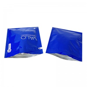 Custom gravure printing foil lining electronic products packaging three side seal pouch na may zipper