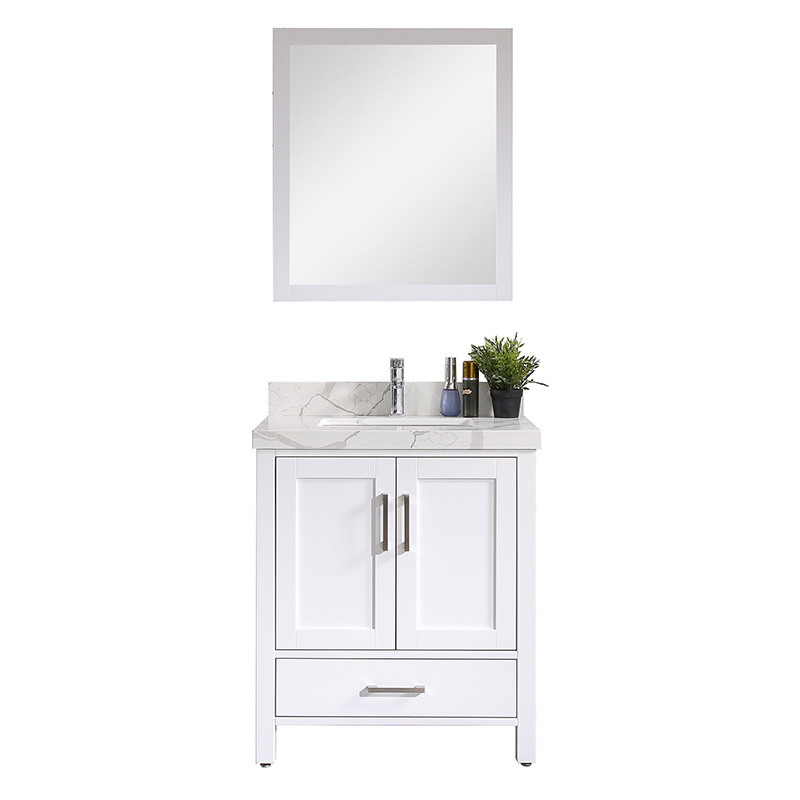 30inch Solid Wood Bathroom Vanity With Quartz Countertop Featured Image