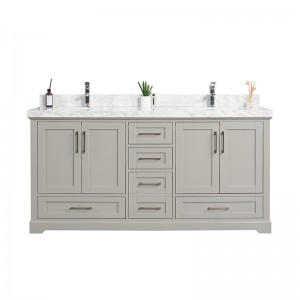 Modern Cabinet Solid Wood Double Ceramic Sinks
