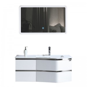 China Wholesale Stand Up Bathroom Cabinet Supplier –  Modern PVC Bathroom Cabinet With Acrylic Basin And LED Mirror – Yewlong