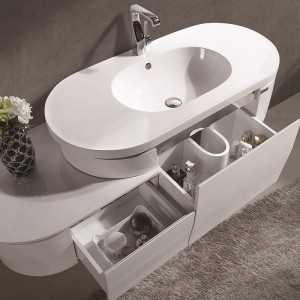 Modern PVC Bathroom Cabinet With Pure White Color