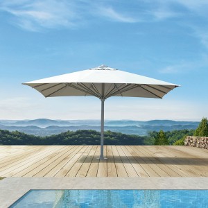 Luxury Market Pillar Umbrella Suitable For Gardens And Cafes