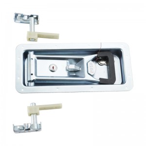 បន្ទះទ្វារកុងតឺន័រចាក់សោរដែកអ៊ីណុកដែកធន់ធ្ងន់ Cam Action Door Lock with adjustable Handle