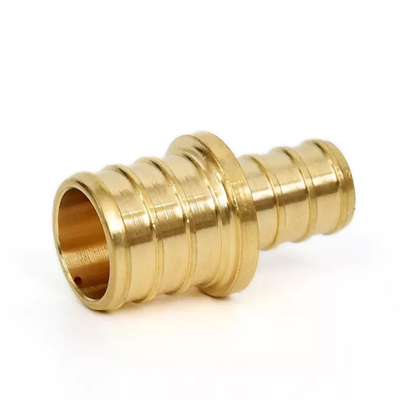 Fabbrika Provvista F1807 Standard Plumbing Ħieles Ċomb Pex Reducing Coupling Brass Crimp Fitting