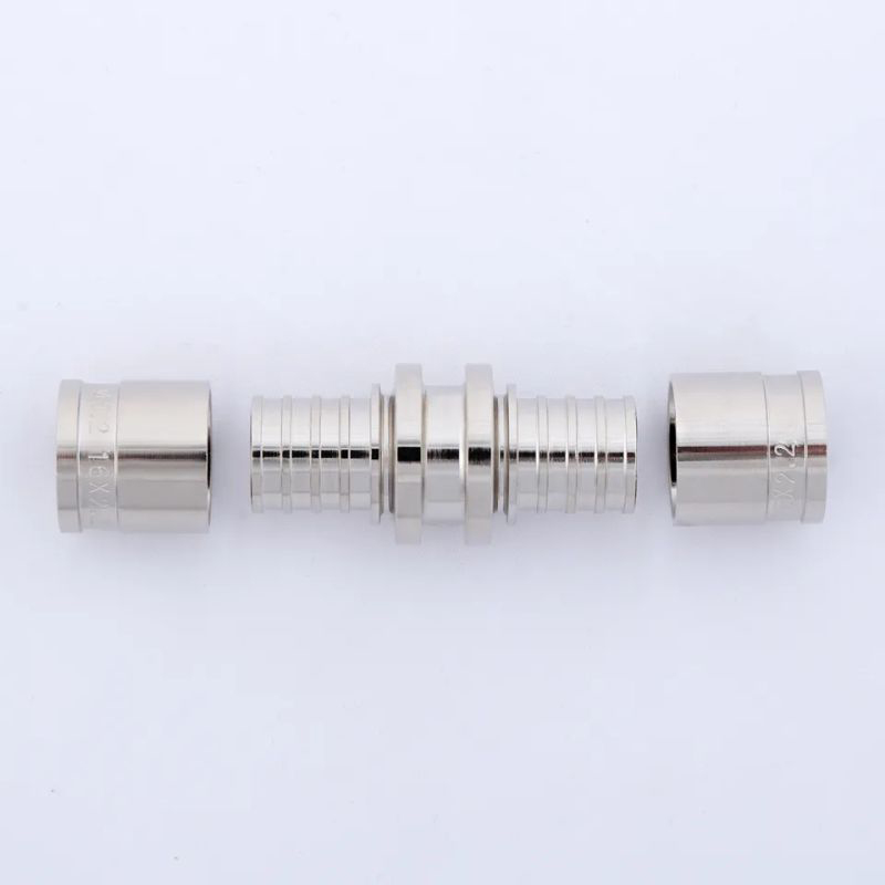OEM Customized Pex Brass Male Threaded Equal Diameter Direct Connection Plumbing Tube Fittings Union Nipple