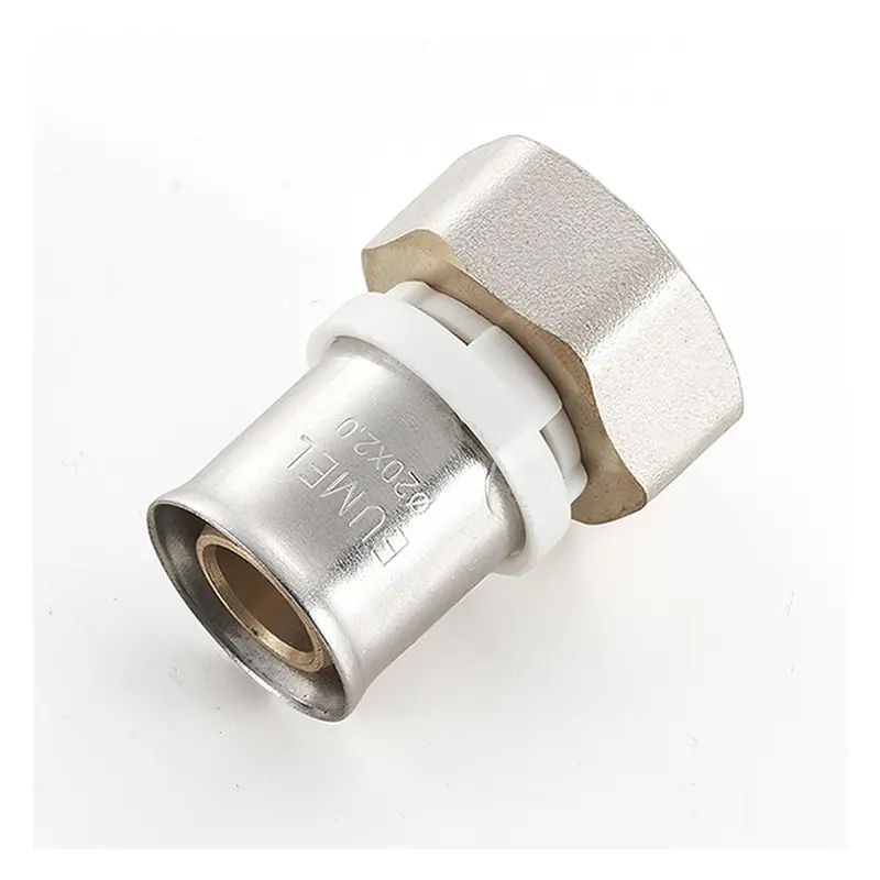 Acessórios de compressão pex de aço inoxidável, acessórios de compressão para tubos de alumínio-plástico com adaptadores de dentes internos
