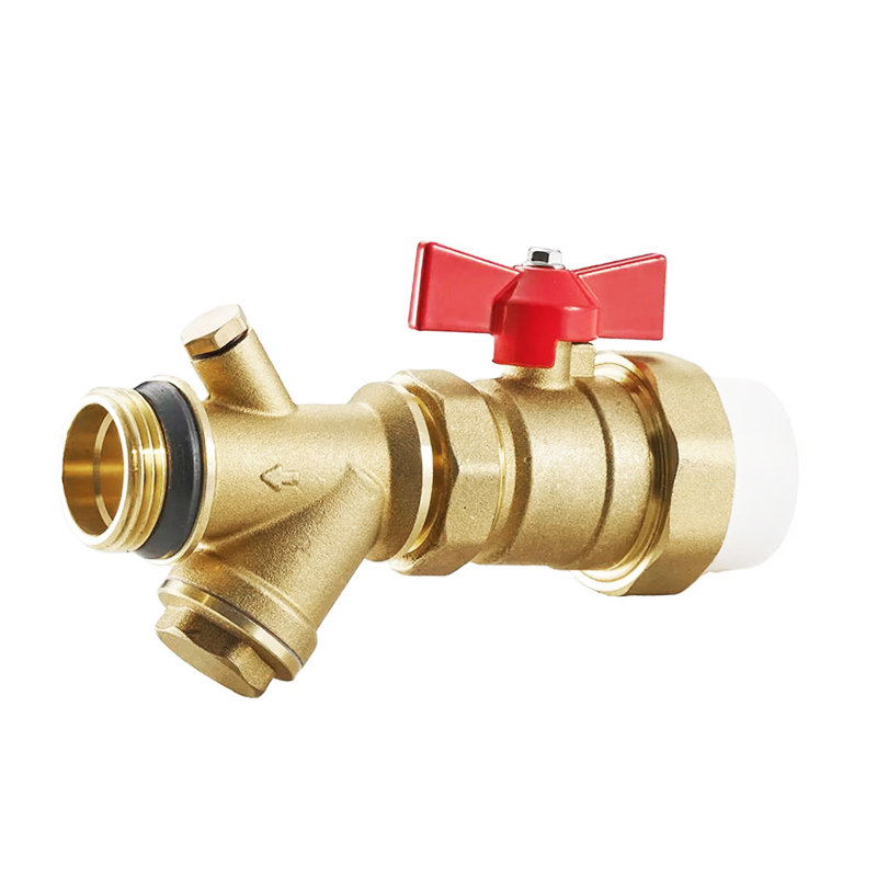 Factory Supply Ppr Pipe Union Brass Forged Straight Multi-functional Filter Ball Valve Para sa Heating Water Manifold