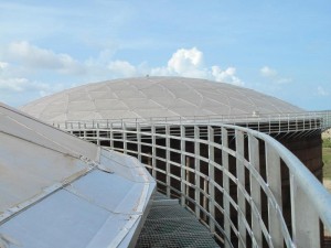 YHR aluminum dome roof fire water tank roof