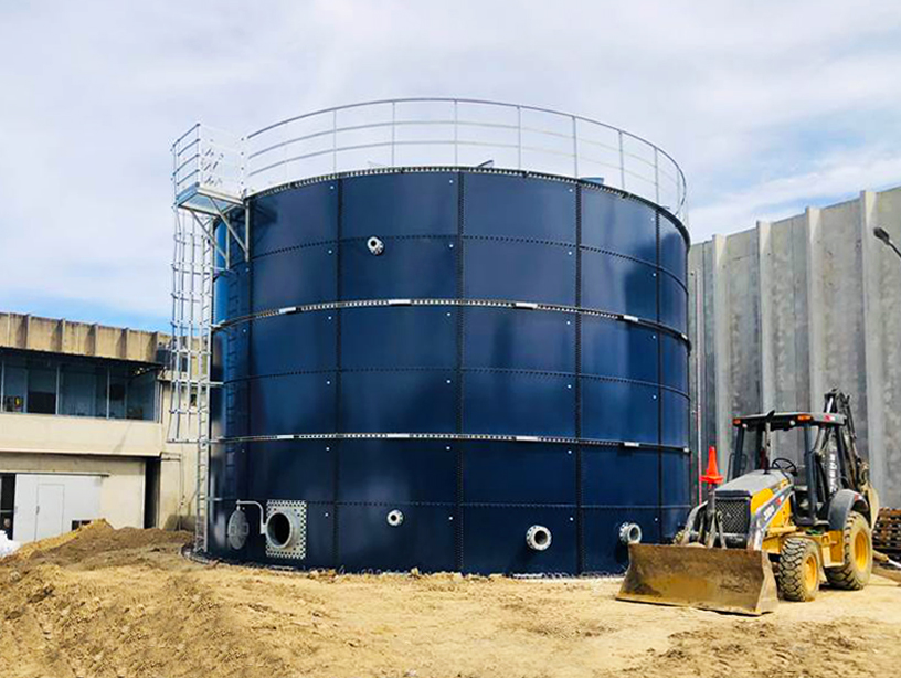 The fire fighting water tank for Dominica Packing Plant was successfully completed