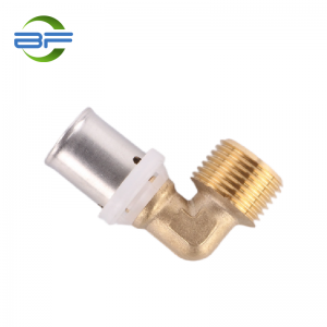 BF324 TH-TYPE BRASS PRESS MALE ELBOW FITTING