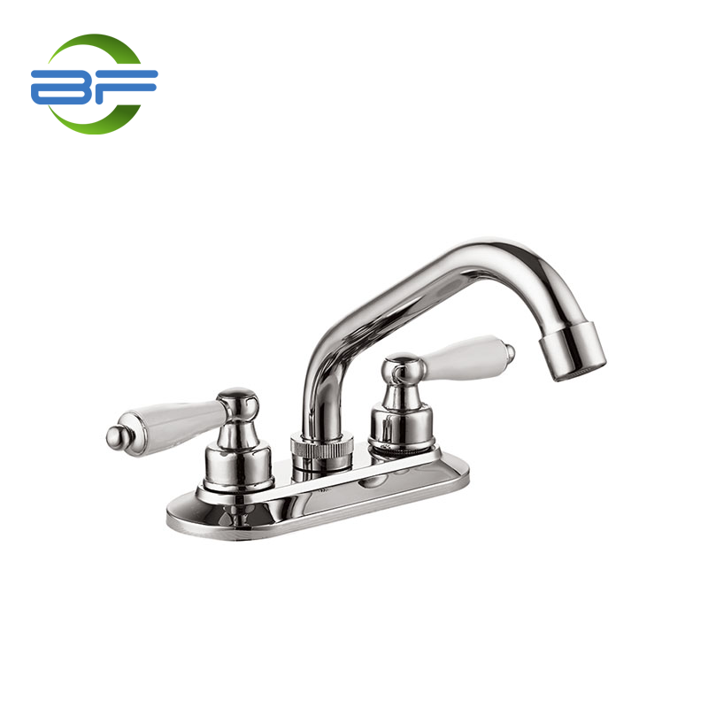 BM421 ก๊อกอ่างล้างหน้าทองเหลือง 4 นิ้ว Bathroom Sink Faucet with 2 Handle