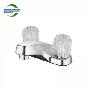 BM462 Пластмасов 4-инчов кран за тоалетна Смесител за мивка за баня с две дръжки