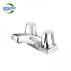 BM467 Plastic 4 Inch Lavatory Faucet Bathroom Sink Faucet nga Adunay Duha ka Handle