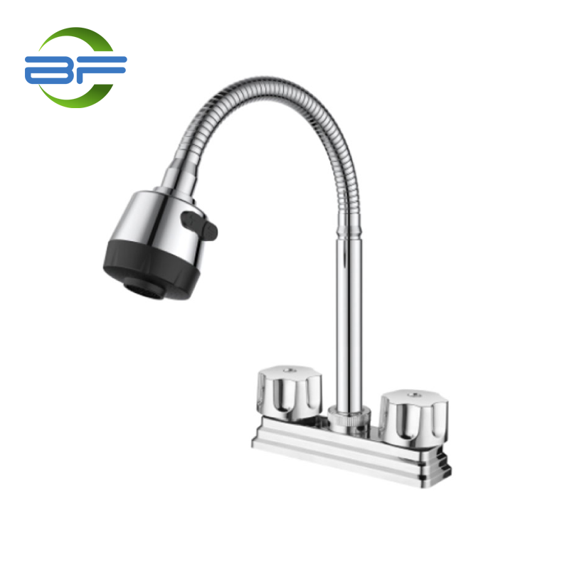 BM475 Plastic 4 Inch Lavatory Faucet Bathroom Sink Faucet ມີສອງມືຈັບ