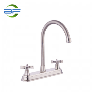 BM803 Brass 8 Inch Deck Mounted Kitchen Faucet With Two Handles