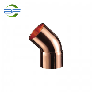 CP605 COPPER END FEED 45 DEGREE STREET ELBOW