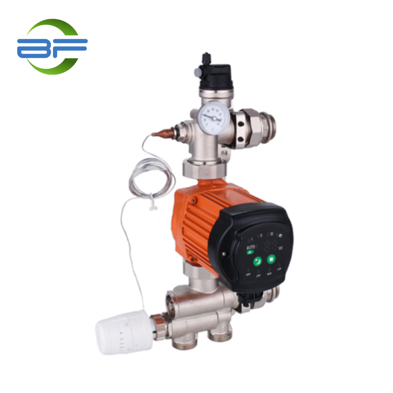 MS001 FLOOR HEATING MANIFOLD PUMP และ MIXING VALVE CONTROL WATER TEMPERATURE