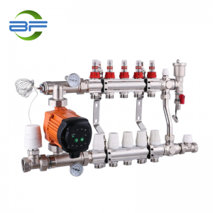 MS007 FLOOR HEATING MANIFOLD PUMP และ MIXING VALVE CONTROL WATER TEMPERATURE