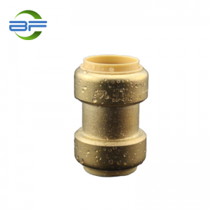 PPF001 BRASS PUSH FIT STRAIGHT COUPLING