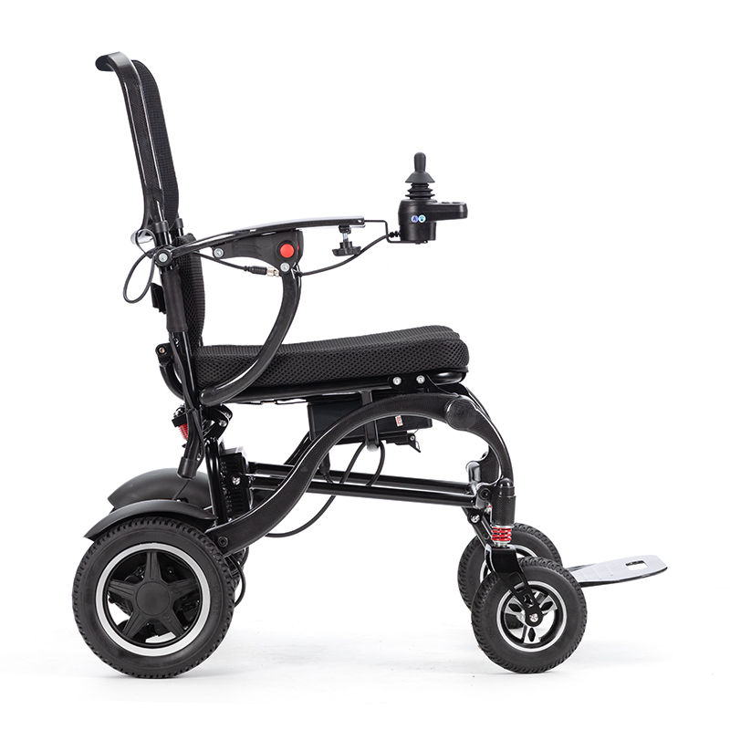 Електрична инвалидска количка од јаглеродни влакна, најлесната електрична инвалидска количка на преклопување, лесна и преклоплива само 17 кг