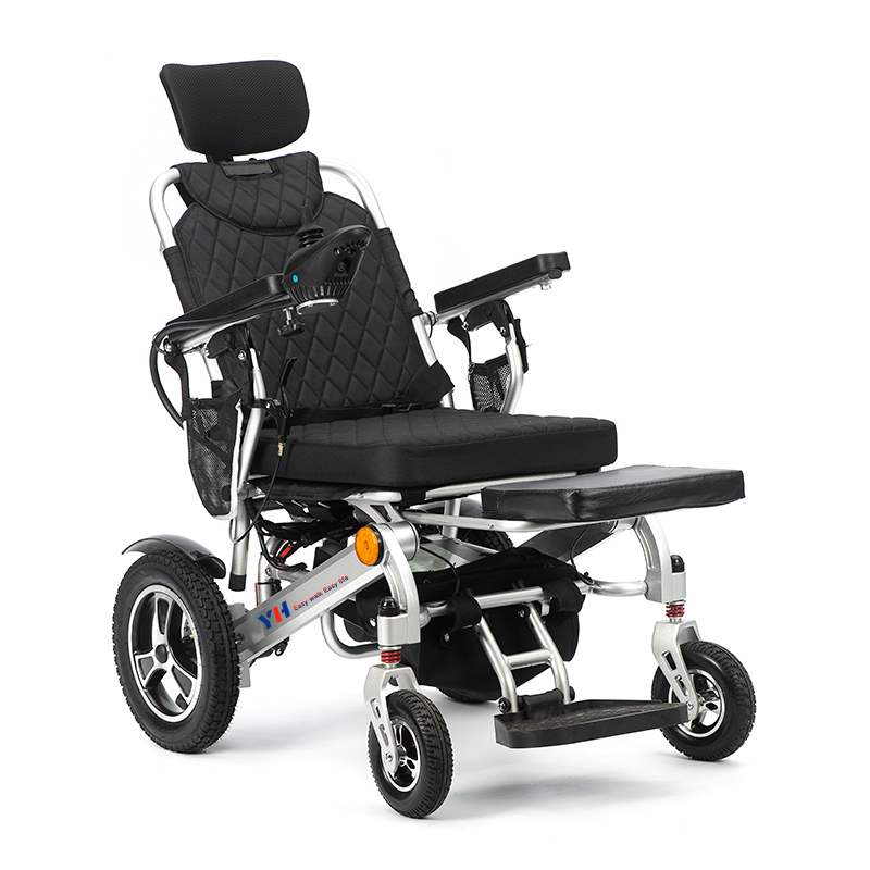 Нова дизајнирана електрична лежечка инвалидска количка лесна и пренослива инвалидска количка за инвалиди