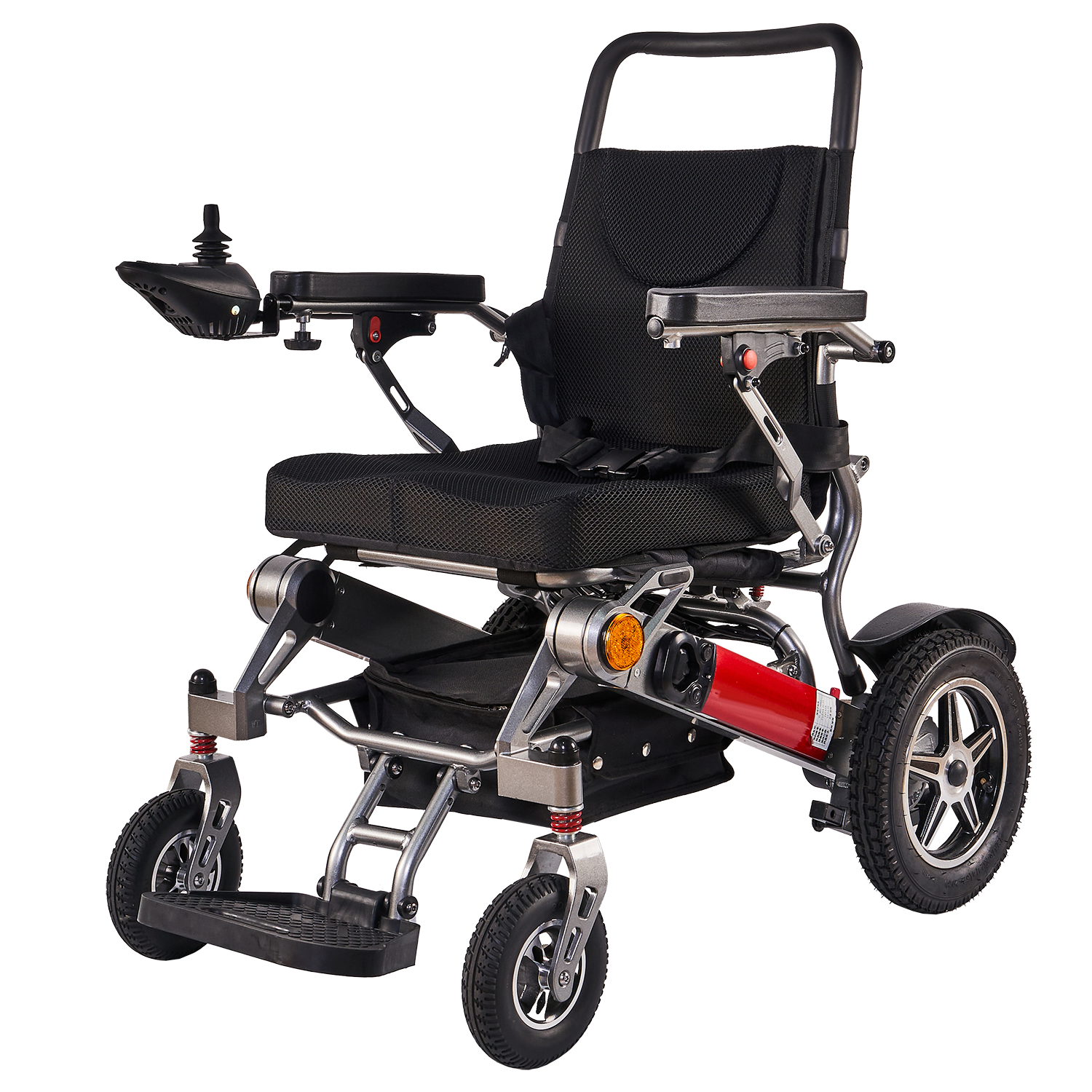 Lagana električna invalidska kolica od aluminijske legure s 24V 12Ah litijskom baterijom sklopiva električna invalidska kolica Istaknuta slika