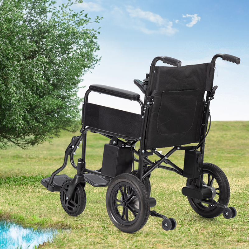 Електрична лесна преклопна инвалидска количка со рамка од алуминиумска легура (44,09 lbs)