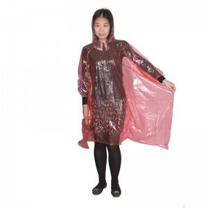 OEM Manufacturer Poncho Rain Jacket - Disposable PE rain poncho (adult model) – Winhandsome