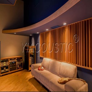Дрвени акустични ѕидни панели за дифузија на звук Дифузер на звук на таванот за собно домашно кино HIFI
