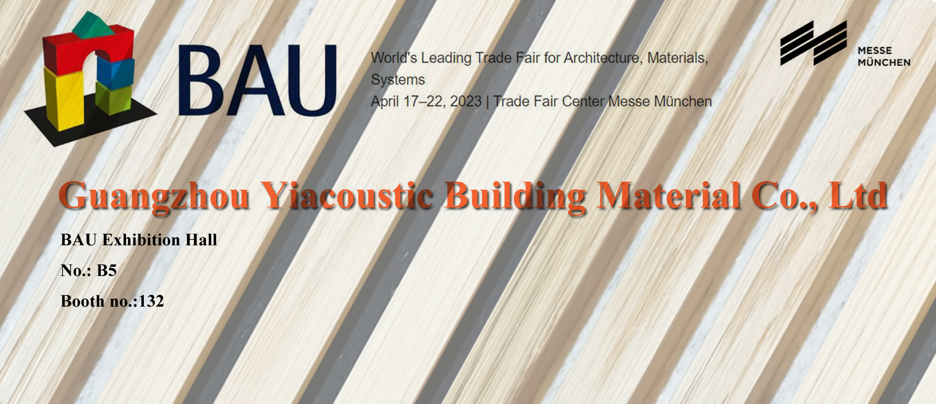 Visit US Yiacoustic – BAU 2023 17.04.2023 – 22.04.2023 Munich, Germany, Messe München