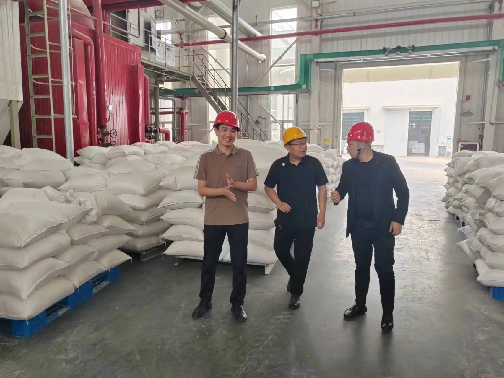 Добре дошли г-н Сун, президент на Shandong Xindadi Industrial Group Co., Ltd.да посетите Kingmax Cellulose Co., ltd.