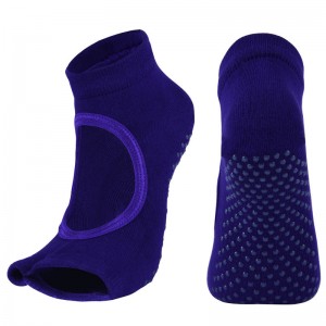 On behalf of the processing OEM new split toe yoga socks combed cotton sports backless fingerless dance socks half toe Pilates socks