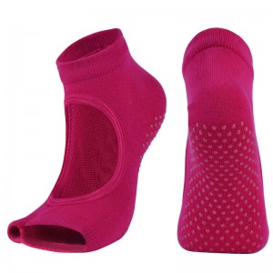 On behalf of the processing OEM new split toe yoga socks combed cotton sports backless fingerless dance socks half toe Pilates socks