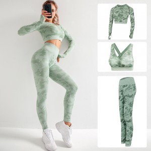 OEM for womenWomen Custom Printed Gym Fitness Compression Cotton Rich Workout Sport Seamless Tights Leggings Pants Yoga Clothes