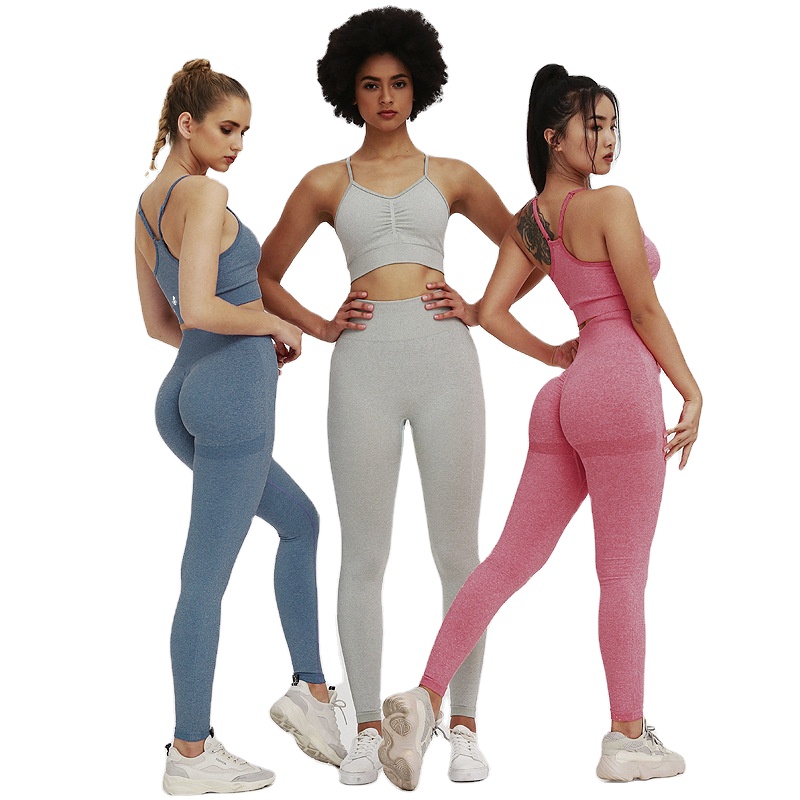 Processing and customization of women’s solid color yoga pants suit Leggings hip lifting Leggings sportswear Yoga sportswear Featured Image