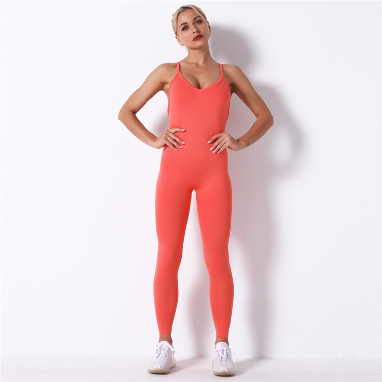 Processing customized OEM high quality seamless women’s one-piece suit yoga training suit fitness suit sportswear Featured Image