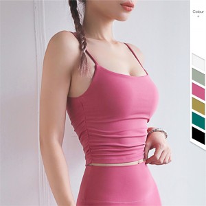 OEM New Sexy Folding Movement Fitness Bra Women’S Small Camisole Fashion Yoga Underwear With Beautiful Back