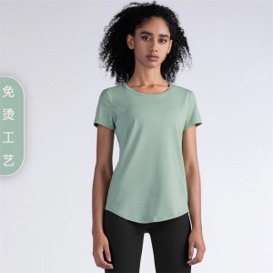 OEM Spring And Summer Fresh Slender Sports T-Shirt Fitness Non-Ironing Short Sleeves