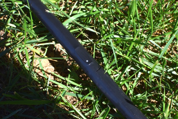 In-line drip irrigation is useful for garden rows, other situations
