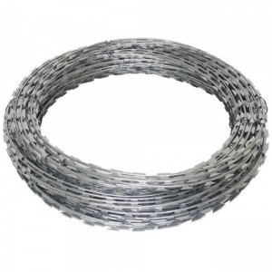 plastic/PVC Coated razor barbed wire BTO-22