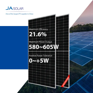JA JAM78S30MR 580w 585w Photovoltaik-Module 590wattis 595 W Los Paneles Solares 600w 605w Awọn Paneli Oorun Mono