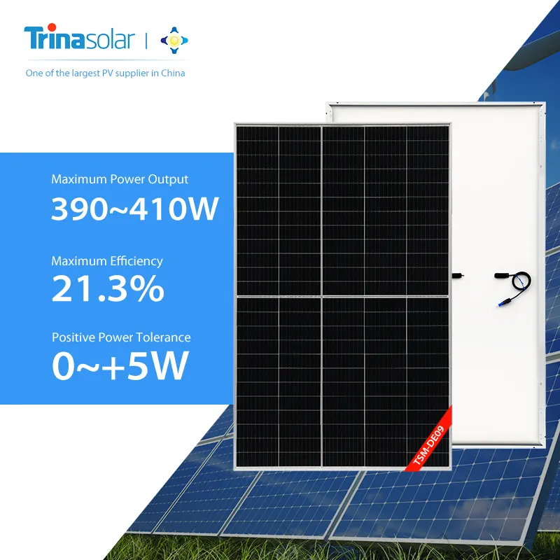 1. līmeņa zīmola PV modulis Trina solar Mono-facial 390w 395w 400w 405w 410W saules panelis ar TUV CE sertifikātu