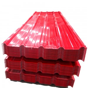 PPGI / PPGL fletë çatie e veshur me ngjyrë, e lyer paraprakisht prej çeliku të galvanizuar fletë të valëzuar të nxehtë